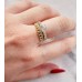 Χρυσό δαχτυλίδι αλυσίδα Κ14 με ζιργκόν